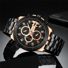 CURREN Men's Durable Waterproof Quartz Watch
