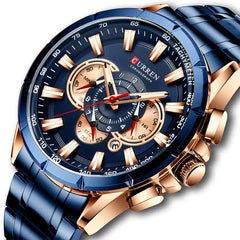 Curren 8363 Men's Multifunctional Waterproof Watch