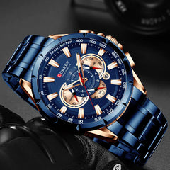 Curren 8363 Men's Multifunctional Waterproof Watch