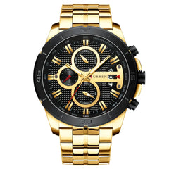 CURREN Men's Durable Waterproof Quartz Watch