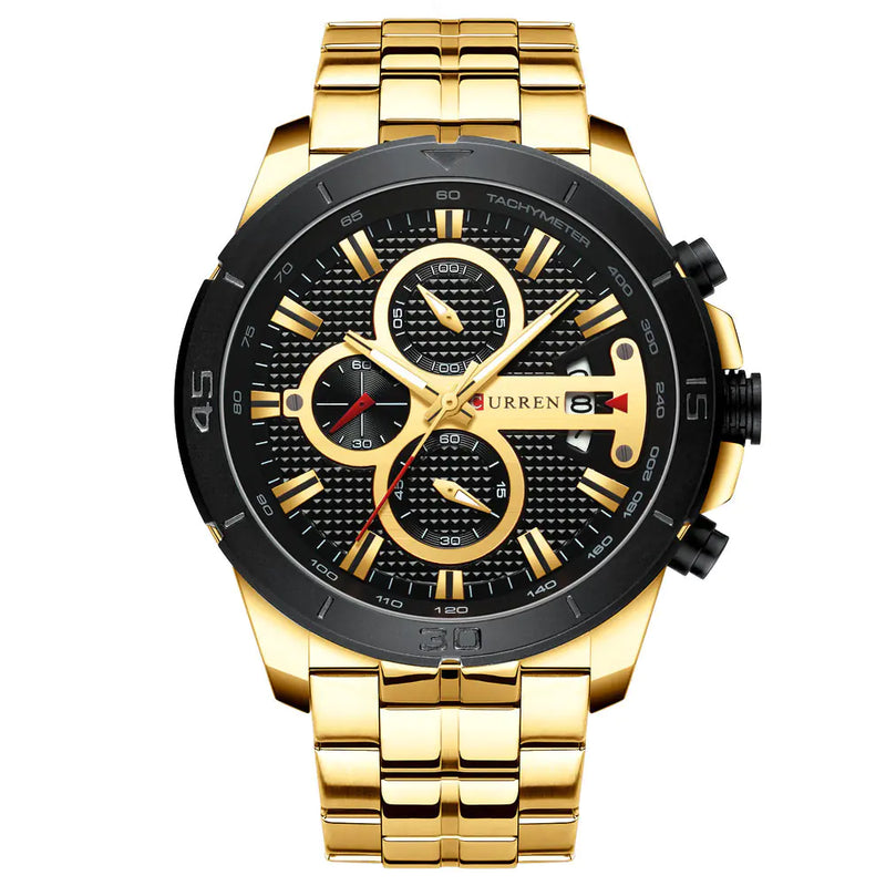 CURREN Men's Durable Waterproof Quartz Watch