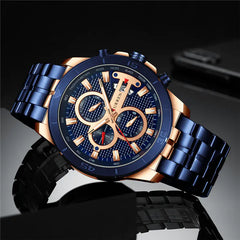 CURREN Men's Durable Waterproof Quartz Watch