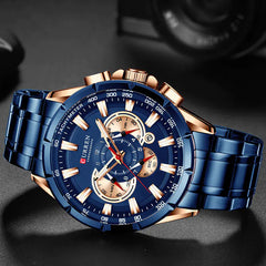 Curren 8363 Men's Multifunctional Waterproof Watch