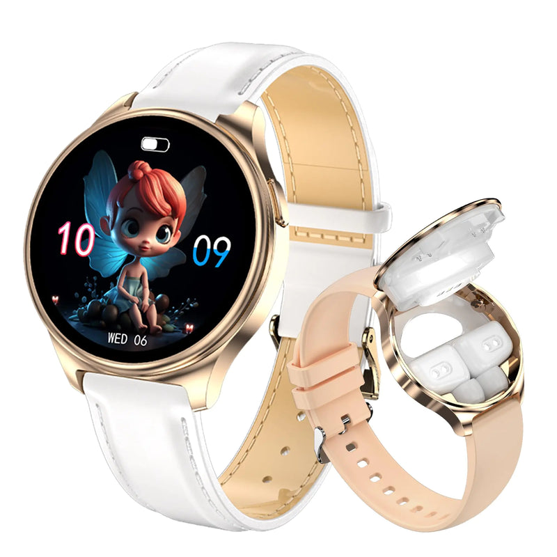 JALVDE 2 in 1 Smart Watches with Earbuds for Women 1.27