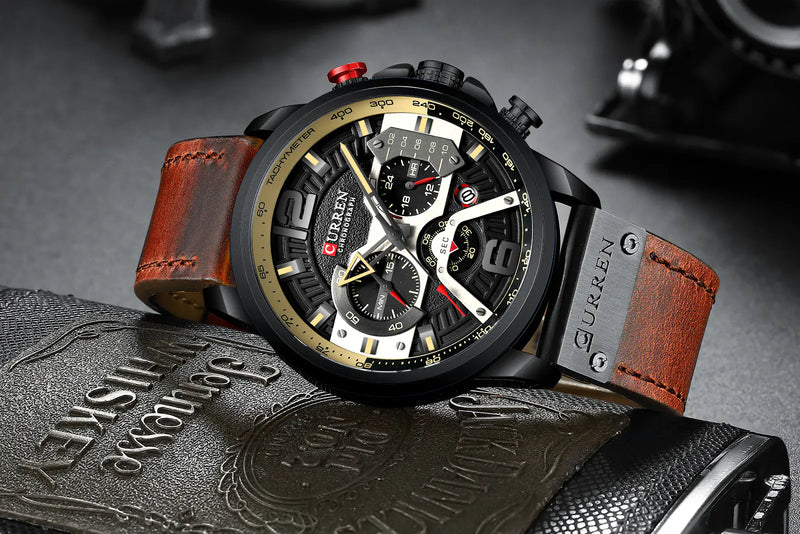 CURREN 8329 Men's Waterproof Multifunction Watch