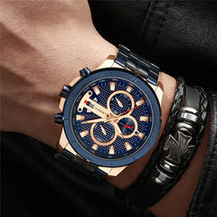 CURREN Men's Durable Waterproof Quartz Watch